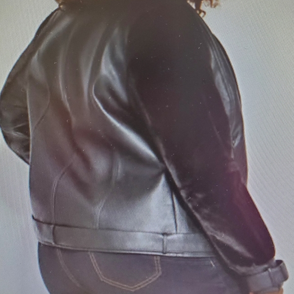 Faux Leather and Fur Moto Jacket - Picture 3 of 3